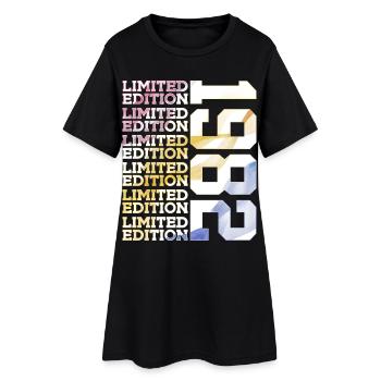 LIMITED EDITION 1982 - 44 JAHRE - 44. GEBURTSTAG - Frauen T-Shirt-Kleid - Schwarz - Vorne