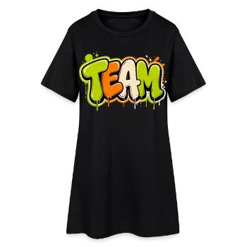Équipe - Robe T-shirt Femme - noir - Devant