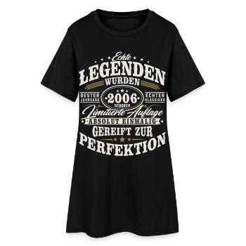 2006 Jahrgang geboren Geburtstag Geschenk Retro - Frauen T-Shirt-Kleid - Schwarz - Vorne
