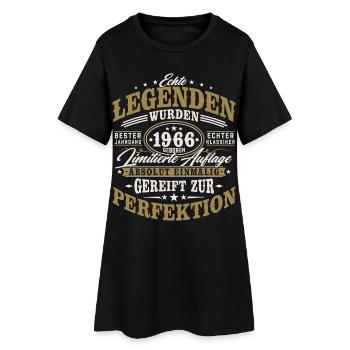 1966 Jahrgang geboren Geburtstag Vintage Geschenk - Frauen T-Shirt-Kleid - Schwarz - Vorne