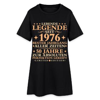 1976 Baujahr Geburtstag Vintage 50 Jahre - Frauen T-Shirt-Kleid - Schwarz - Vorne