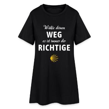 Camino - Der richtige Weg | Jakobsweg, Pilger, - Frauen T-Shirt-Kleid - Schwarz - Vorne