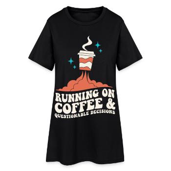 Coffee for questionable decisions - Women’s T-Shirt Dress - black - Front