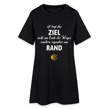 Camino Spruch | Jakobsweg, Pilger, Santiago - Frauen T-Shirt-Kleid - Schwarz - Vorne
