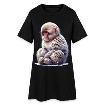 Snow Monkey - Women’s T-Shirt Dress - black - Front