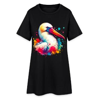 Motif des nichons de Nazca - Robe T-shirt Femme - noir - Devant