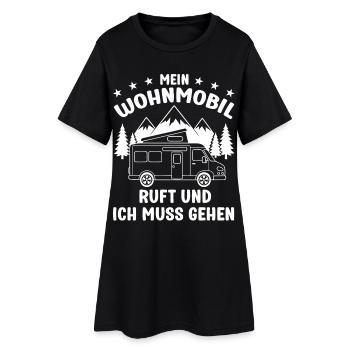 Mein Wohnmobil ruft und ich muss gehen Camping - Frauen T-Shirt-Kleid - Schwarz - Vorne
