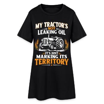 Funny Tractor Saying Vintage Farmers with Humor - Women’s T-Shirt Dress - black - Front
