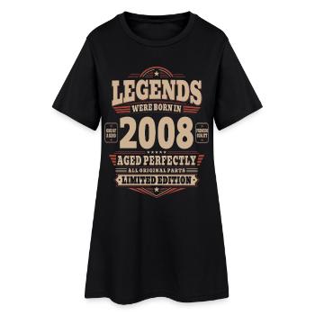 18. Geburtstag Geschenk Mann 2008 Vintage Retro - Frauen T-Shirt-Kleid - Schwarz - Vorne