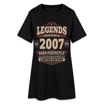 19. Geburtstag Geschenk Mann 2007 Vintage Retro - Frauen T-Shirt-Kleid - Schwarz - Vorne