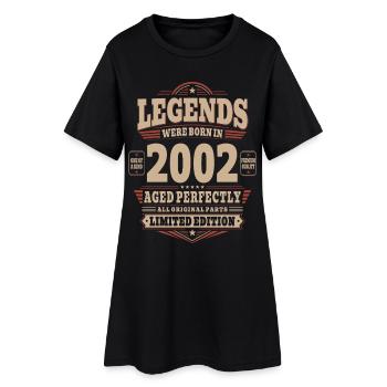 Cadeau d’anniversaire 24 Mari 2002 Vintage Rétro - Robe T-shirt Femme - noir - Devant