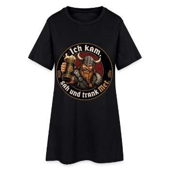 Wikinger Bier Spruch - Frauen T-Shirt-Kleid - Schwarz - Vorne