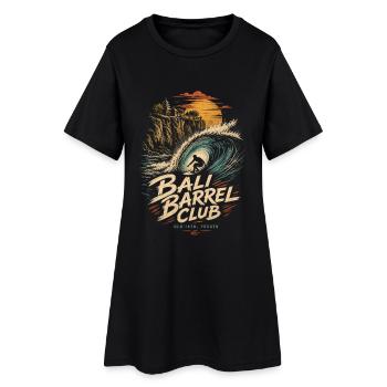 Bali Barrel Club Surf - Frauen T-Shirt-Kleid - Schwarz - Vorne