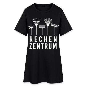 Rechenzentrum IT EDV Nerd Computer weiß - Frauen T-Shirt-Kleid - Schwarz - Vorne