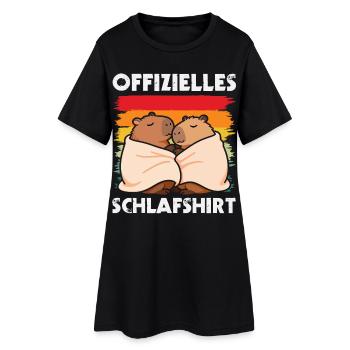 Life is Better with Capybaras - Süßes Nagetier - Frauen T-Shirt-Kleid - Schwarz - Vorne