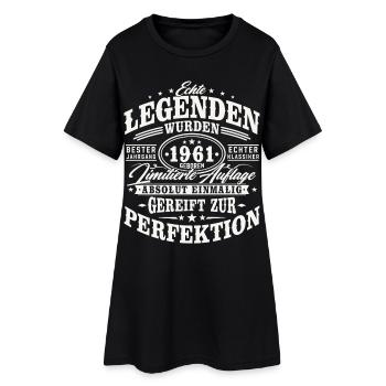 1961 Jahrgang geboren Geburtstag Vintage Geschenk - Frauen T-Shirt-Kleid - Schwarz - Vorne