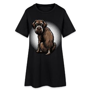 Deutsch Drahthaar Deutsch-Drahthaar Besitzer - Frauen T-Shirt-Kleid - Schwarz - Vorne