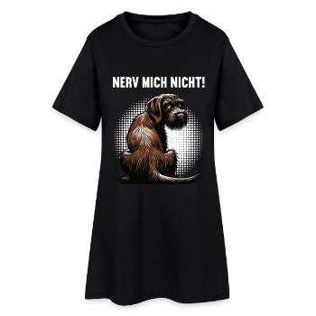 Nerv Mich Nicht Deutsch Drahthaar drahthaar hund - Frauen T-Shirt-Kleid - Schwarz - Vorne
