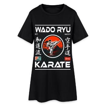 Wado-Ryu Martial Arts Outfit für den Karateka - Frauen T-Shirt-Kleid - Schwarz - Vorne