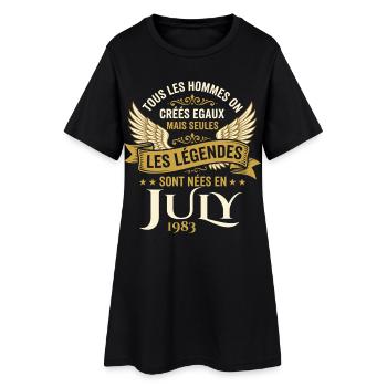 Légende Née En Juillet 1983 Anniversaire - Robe T-shirt Femme - noir - Devant