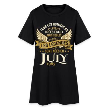 Légende Née En Juillet 1985 Anniversaire - Robe T-shirt Femme - noir - Devant