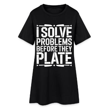 Restaurant Chef I Solve Problems Executive Chef - Women’s T-Shirt Dress - black - Front