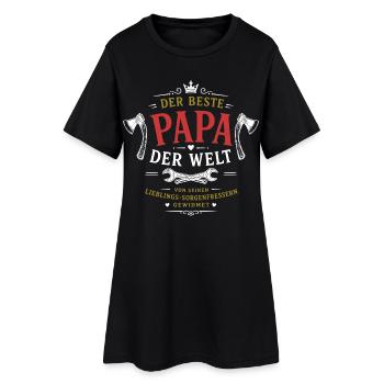 Der beste Papa der Welt - Frauen T-Shirt-Kleid - Schwarz - Vorne