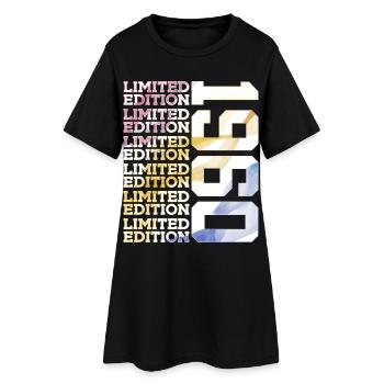 ÉDITION LIMITÉE 1960 - 66 ANS - 66E ANNIVERSAIRE - Robe T-shirt Femme - noir - Devant