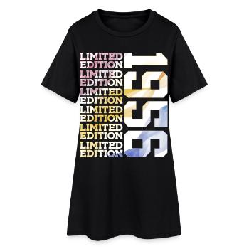 LIMITED EDITION 1956 - 70 JAHRE - 70. GEBURTSTAG - Frauen T-Shirt-Kleid - Schwarz - Vorne