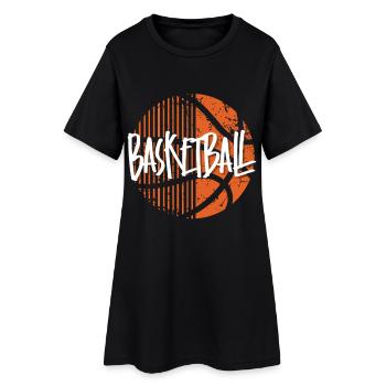 Basketball - Frauen T-Shirt-Kleid - Schwarz - Vorne