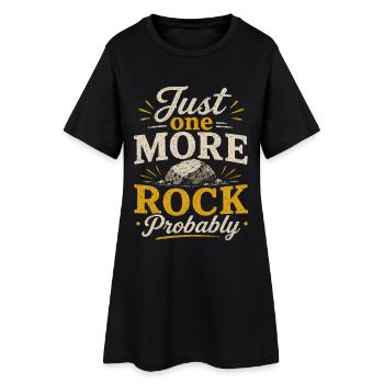 Collectionneur de pierres Géologie passionnée - Robe T-shirt Femme - noir - Devant