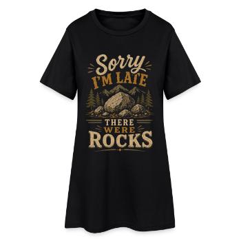 Collecteur de Roches Fan de géologie rocheuse - Robe T-shirt Femme - noir - Devant
