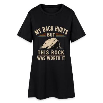 Collecte de pierres, géologie, nature, passe-temps. - Robe T-shirt Femme - noir - Devant