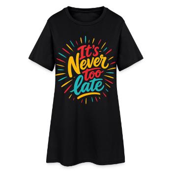 It's Never Too Late Color Explosion - Women’s T-Shirt Dress - black - Front