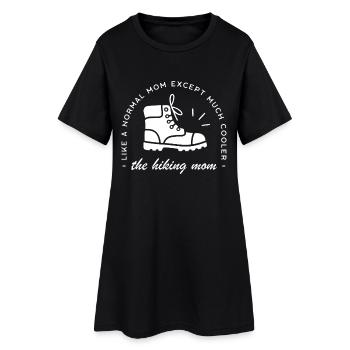 Wander-Mama Wandererin Mutter - Frauen T-Shirt-Kleid - Schwarz - Vorne