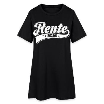 Rente 2026 - Retraite - Rente - Robe T-shirt Femme - noir - Devant
