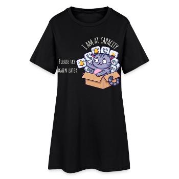 Auf Kapazität – Sensorische Überlastung Katze - Frauen T-Shirt-Kleid - Schwarz - Vorne