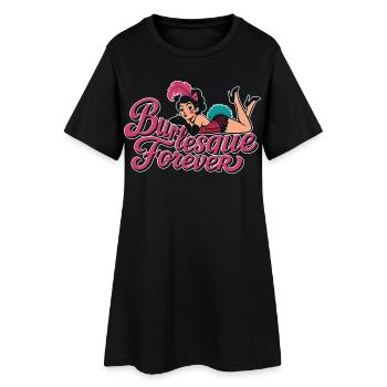 Burlesque Forever : Beauté Pin-Up vintage - Robe T-shirt Femme - noir - Devant