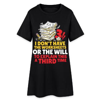 Kein Erklärungs-Meme mehr - Frauen T-Shirt-Kleid - Schwarz - Vorne