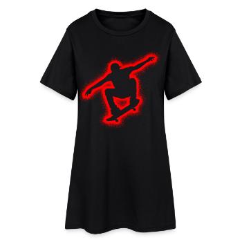 Skateur Skateboarder Garçons Kids Skateboard - Robe T-shirt Femme - noir - Devant