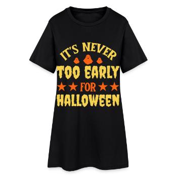 Jamais trop tôt pour les fantômes d’Halloween qui disent - Robe T-shirt Femme - noir - Devant
