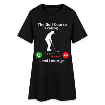 Le parcours de golf m’appelle et je dois y aller ! Golfeur - Robe T-shirt Femme - noir - Devant