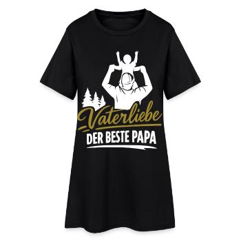 Vaterliebe Der Beste Papa - Frauen T-Shirt-Kleid - Schwarz - Vorne