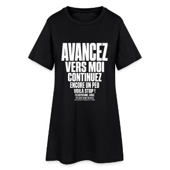 T-shirt Pêche Humour Cadeau Pêcheur - Robe T-shirt Femme - noir - Devant