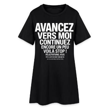 T-shirt Ping Pong Humour Cadeau  - Robe T-shirt Femme - noir - Devant