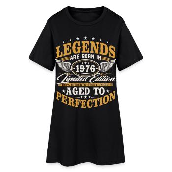1976 Jahrgang Vintage Geburtstag Geschenk Retro - Frauen T-Shirt-Kleid - Schwarz - Vorne