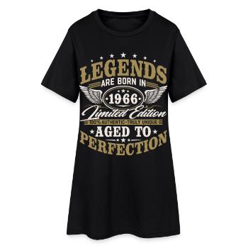 1966 Jahrgang geboren Geburtstag Vintage Geschenk - Frauen T-Shirt-Kleid - Schwarz - Vorne