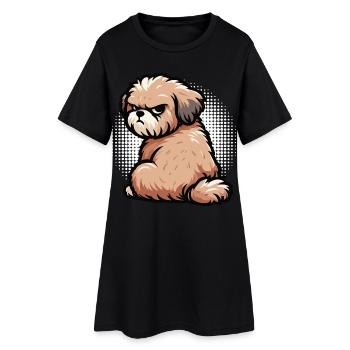 Bolonka Zwetna Bolonkabesitzer Bolonkaliebhaber - Frauen T-Shirt-Kleid - Schwarz - Vorne