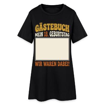 Guest Book Decoration 18th Birthday - Frauen T-Shirt-Kleid - Schwarz - Vorne