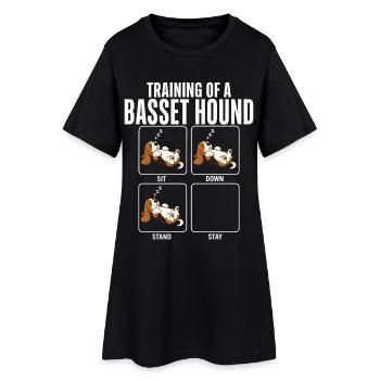 Basset Hound Dog Breed Training Humor - Women’s T-Shirt Dress - black - Front